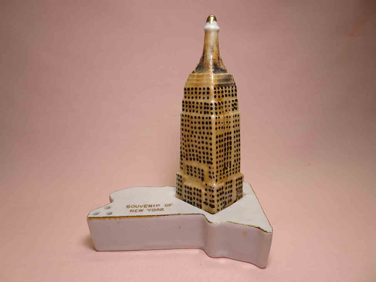 New York with Empire State Building salt and pepper shakers
