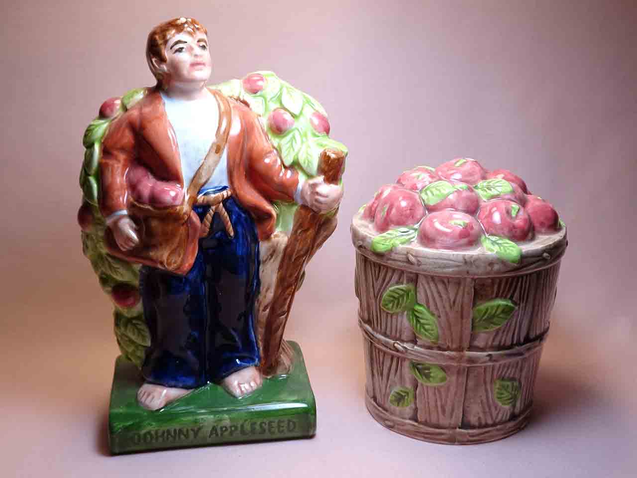 American Folklore series of salt and pepper shakers - Johnny Appleseed