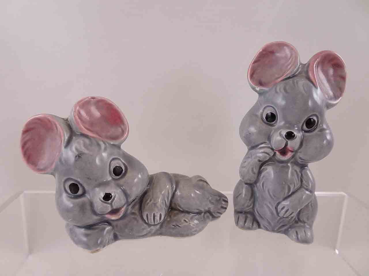 Colorful Animals with One Lying Down salt and pepper shakers series - mice