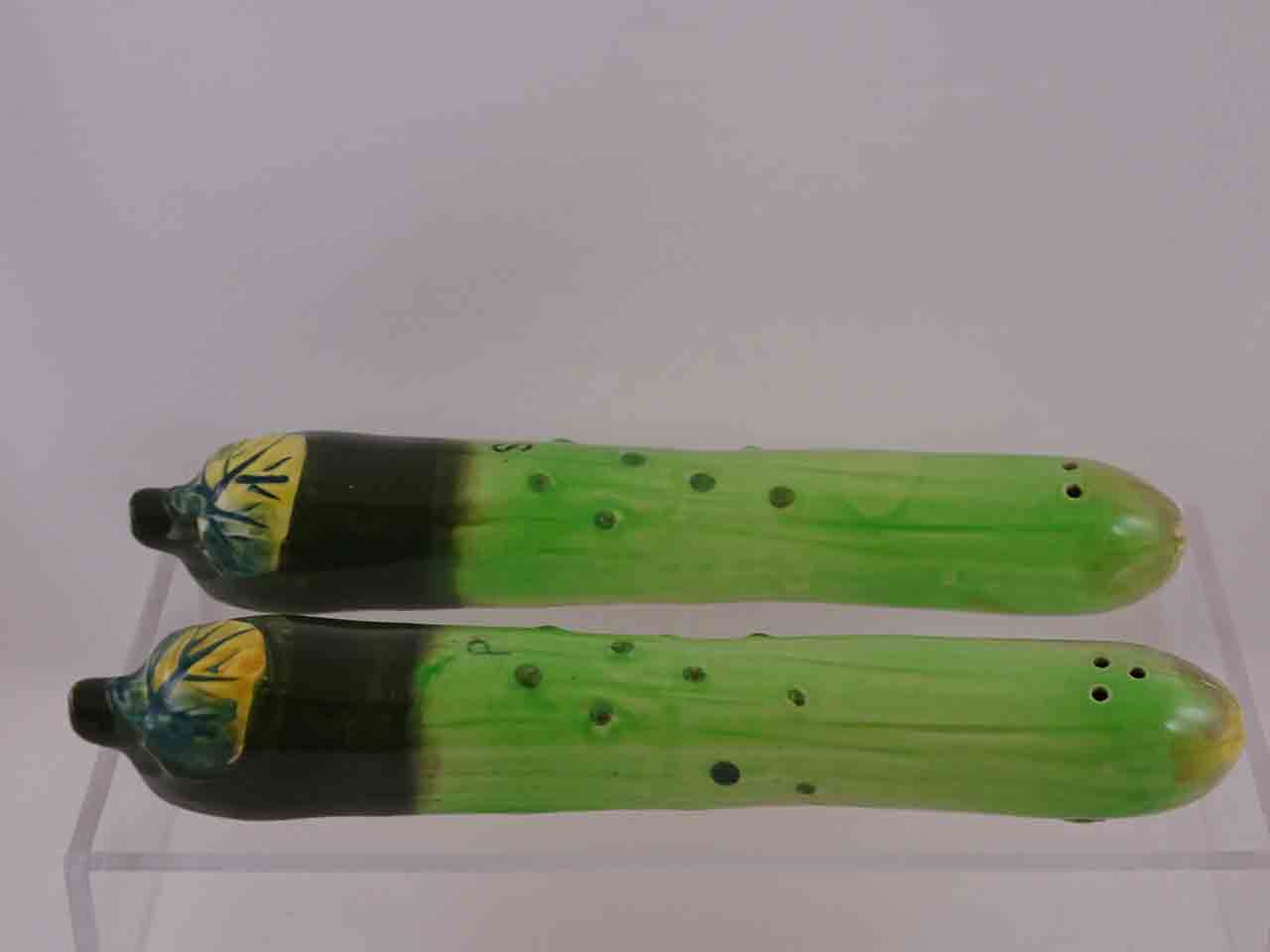 Long boy vegetable series of salt and pepper shakers - cucumbers
