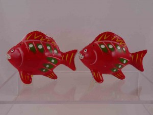 Japan Cold Painted Colorful Fish salt and pepper shakers