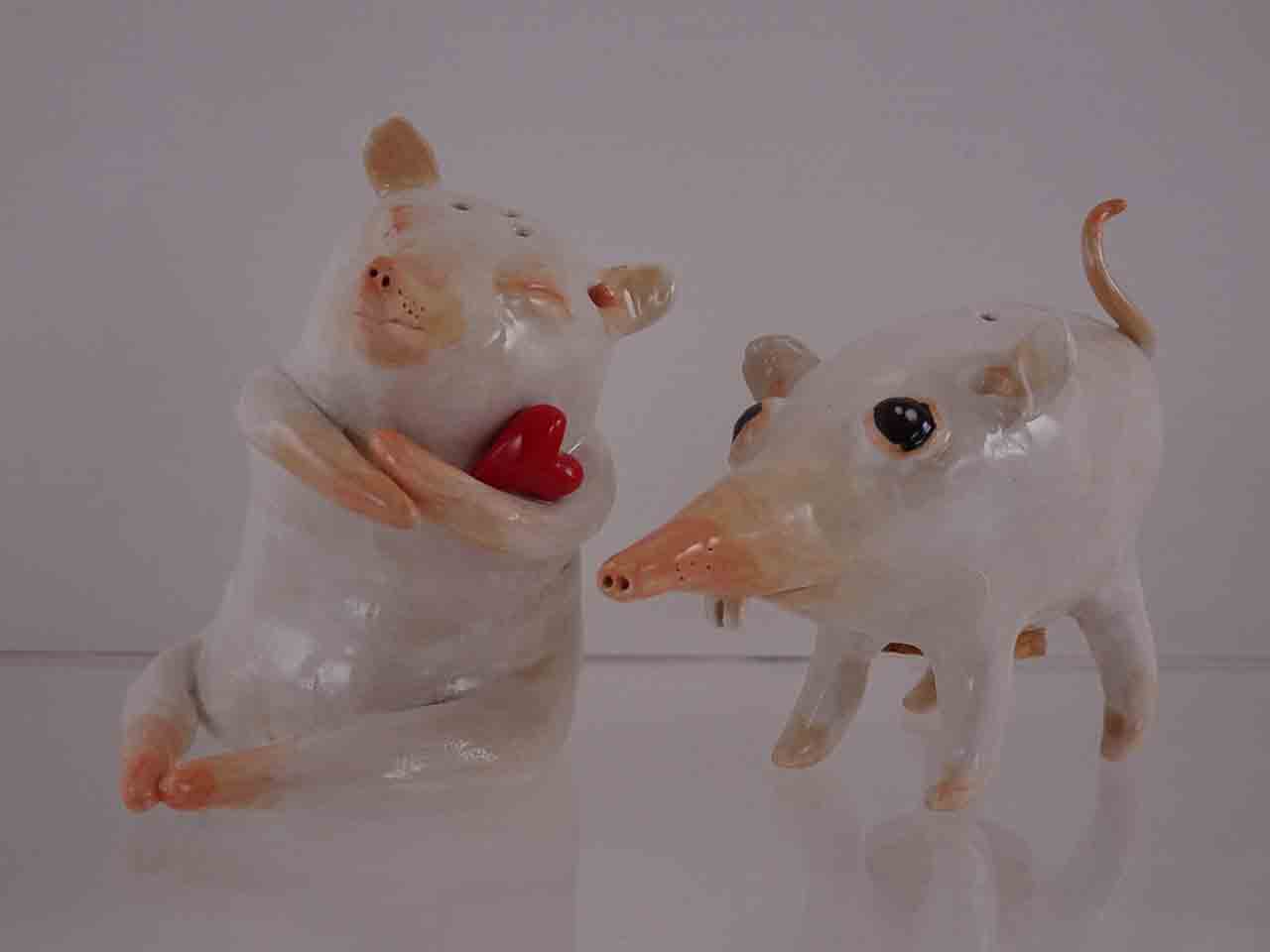 Mice salt and pepper shakers by Agata / Matylda Ceramics from Poland