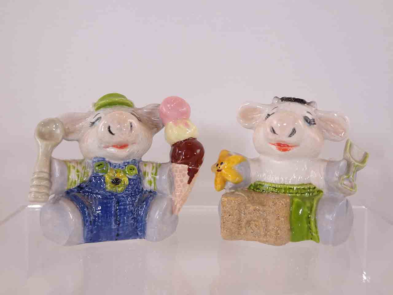 Cows of the month salt and pepper shakers series by Jean Grief