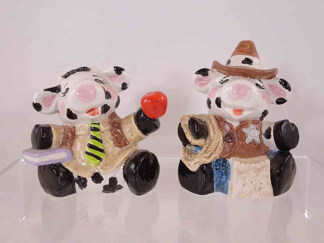 Cows of the month salt and pepper shakers series by Jean Grief