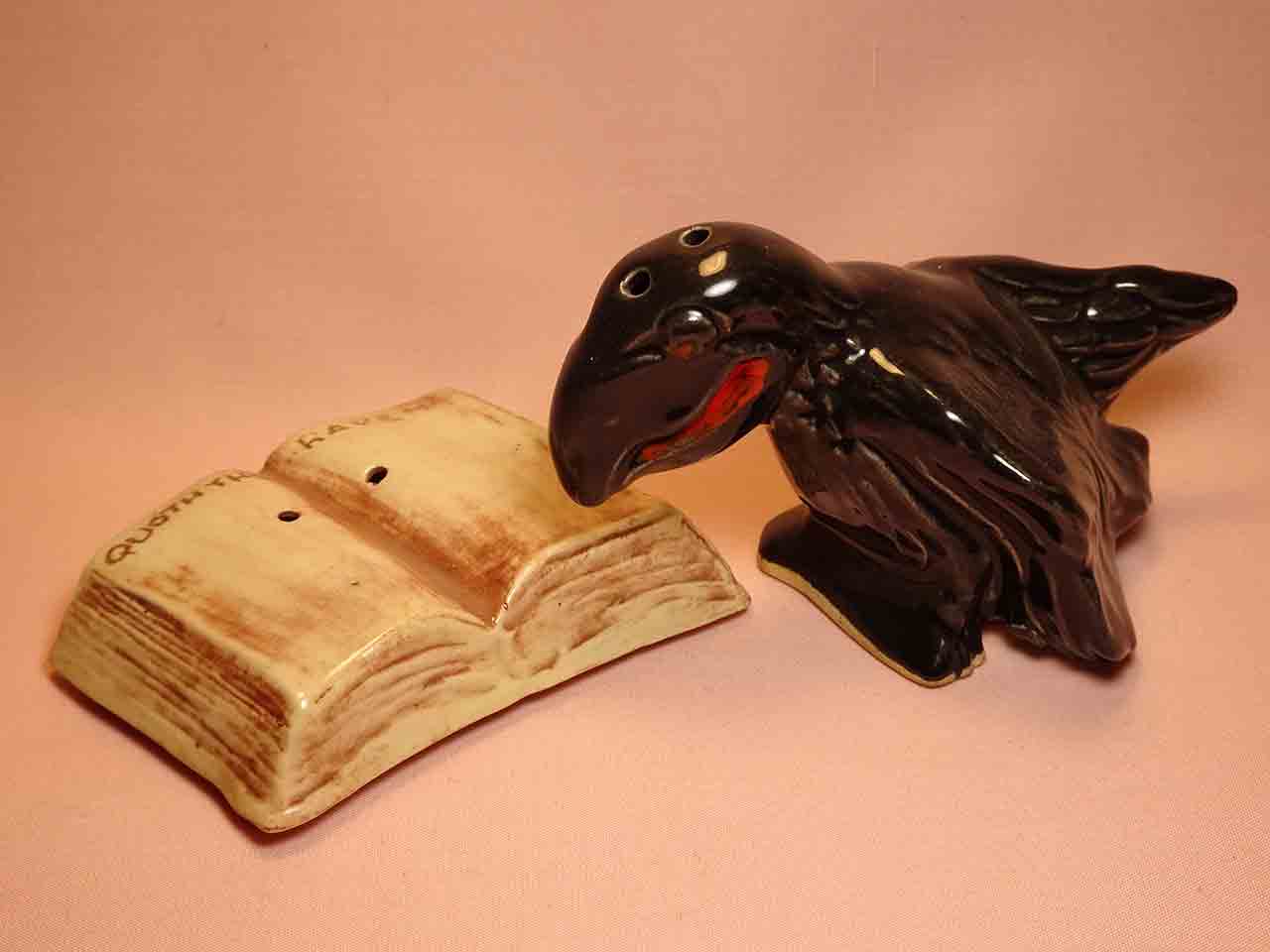 The Raven salt and pepper shakers