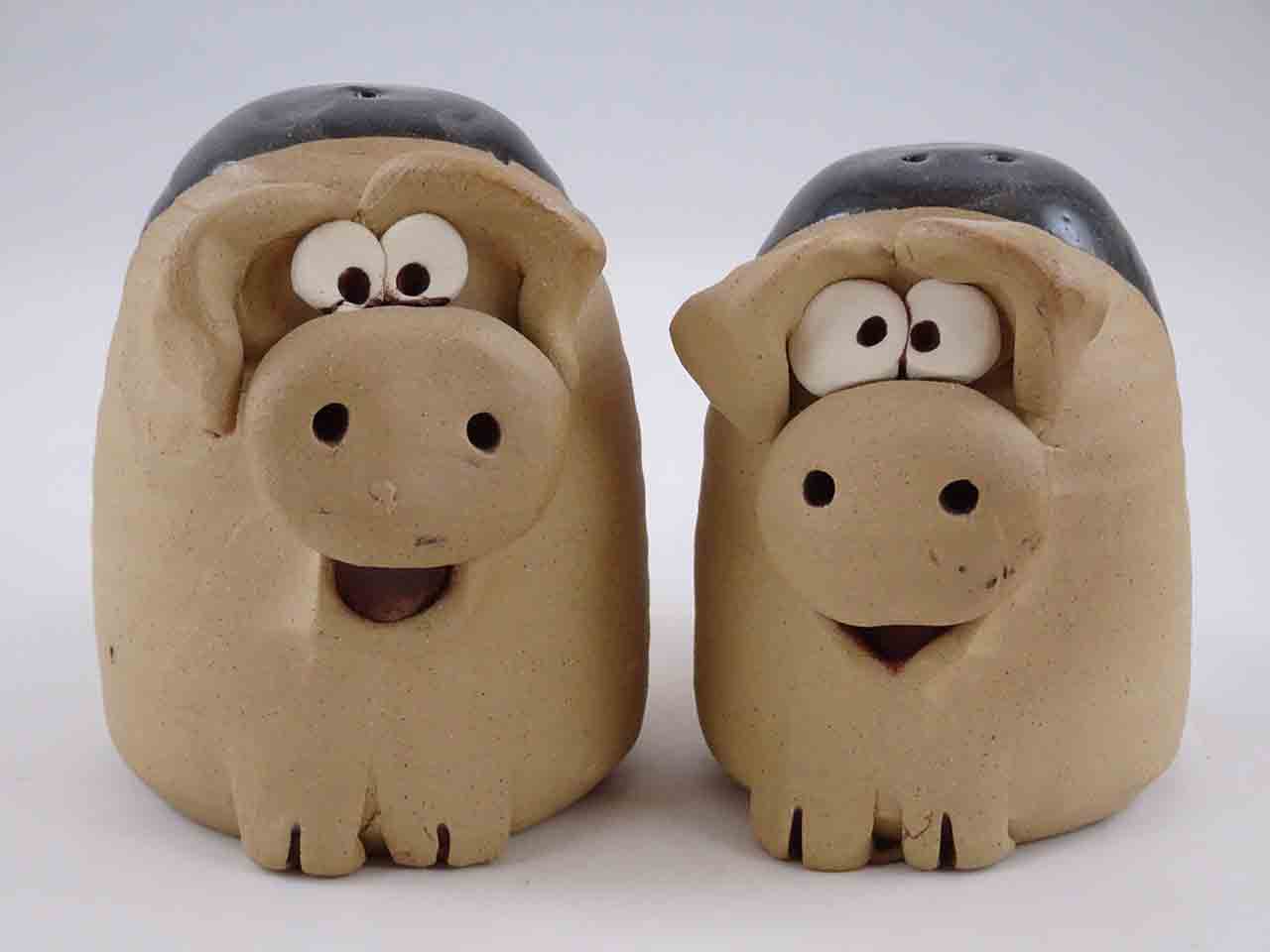 Pretty Ugly Pottery from Wales salt and pepper shakers - pigs