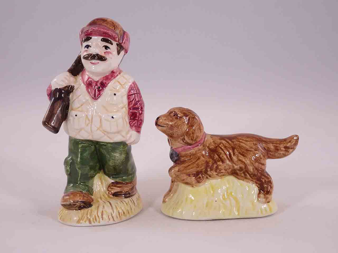 Series of men and their hobbies salt and pepper shakers - hunter