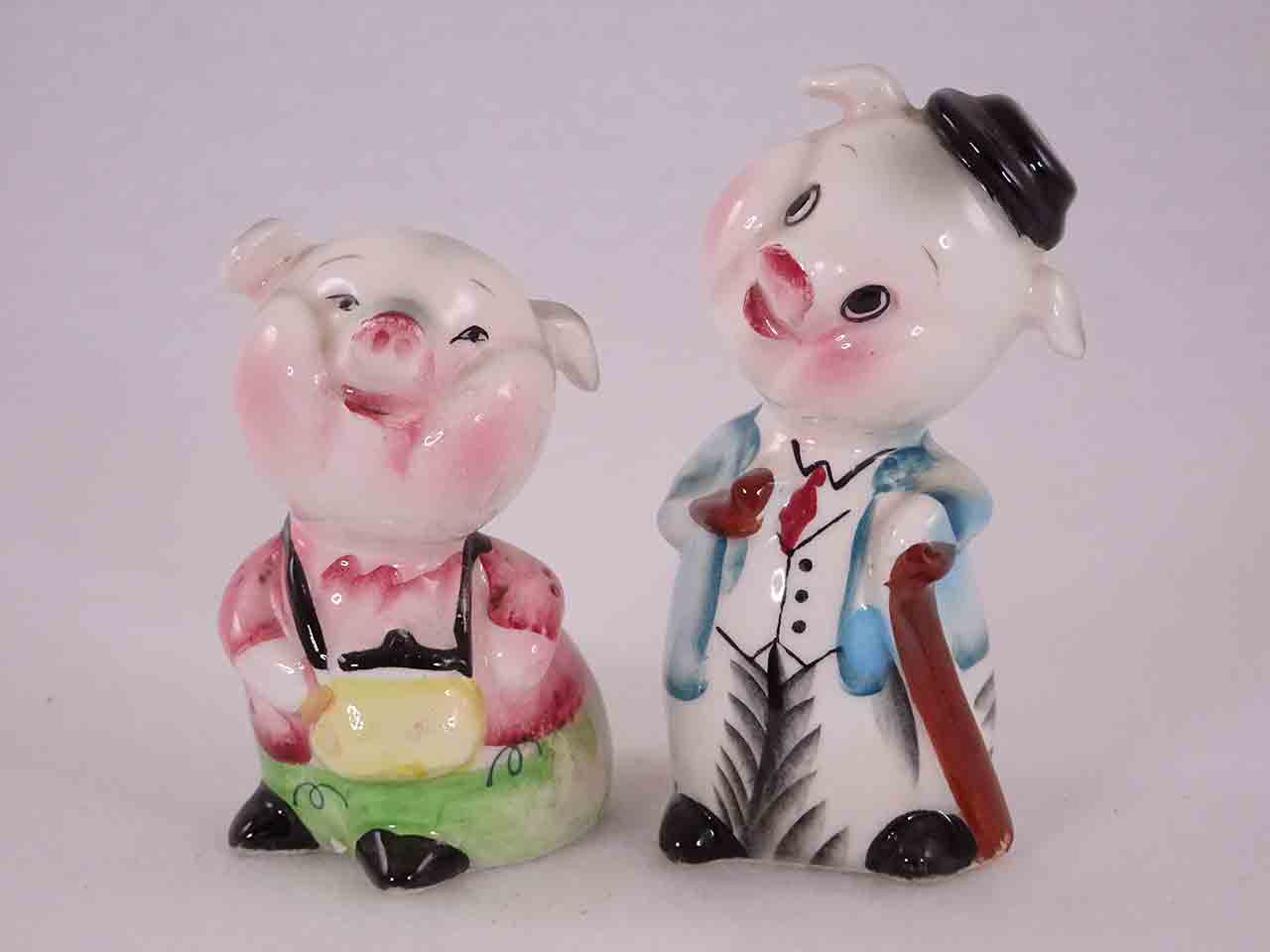 Japan Dressed Animals Salt and Pepper Shakers - Pigs