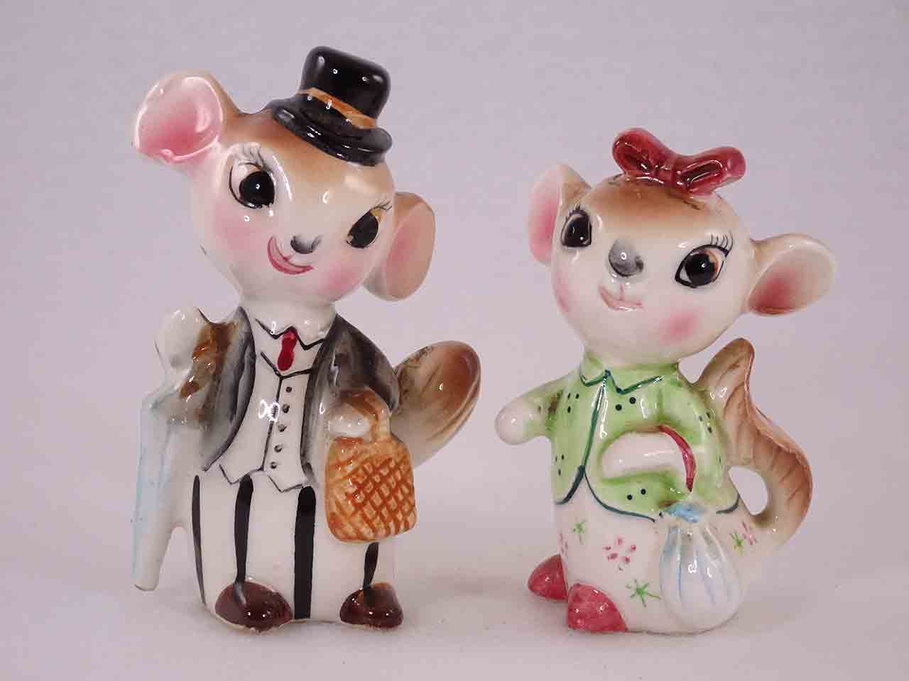 Japan Dressed Animals Salt and Pepper Shakers - Squirrels