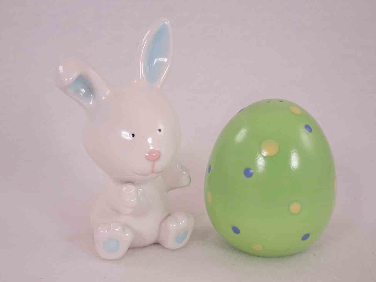 Russ Easter salt and pepper shakers - various animals with Easter eggs - bunny rabbit