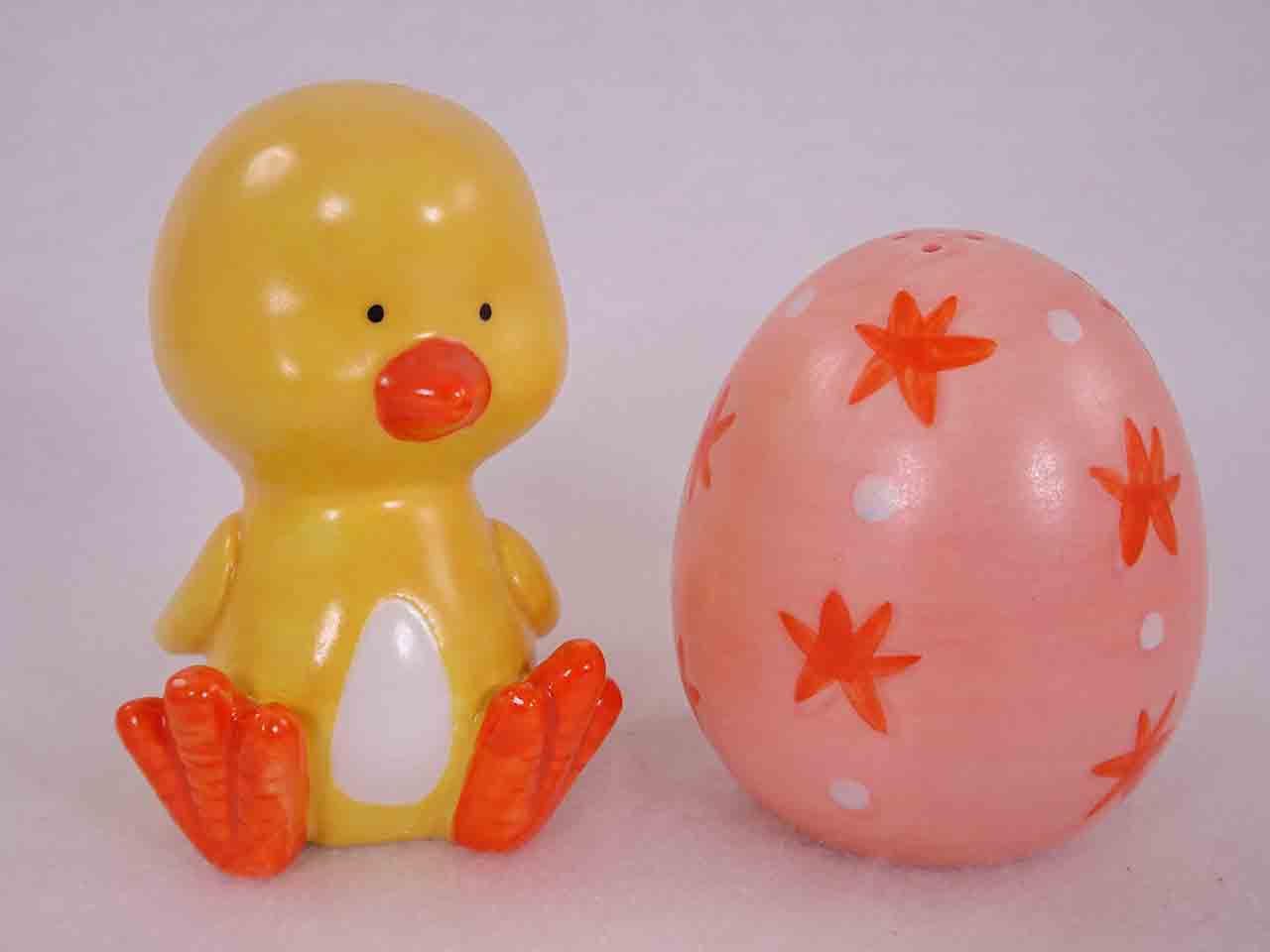Russ Easter salt and pepper shakers - various animals with Easter eggs - duck