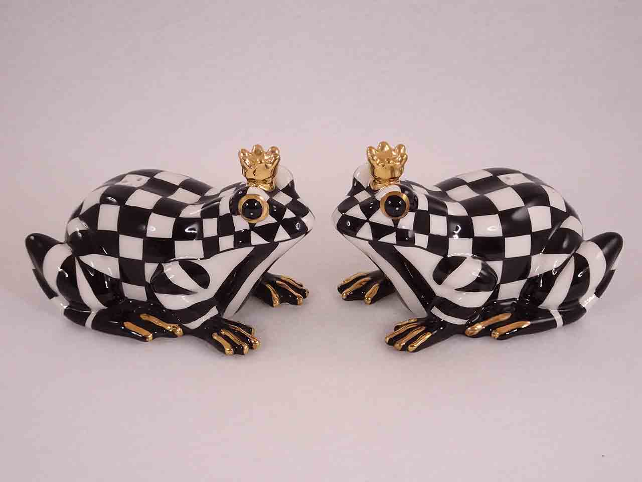 MacKenzie-Childs frog prince salt and pepper shakers