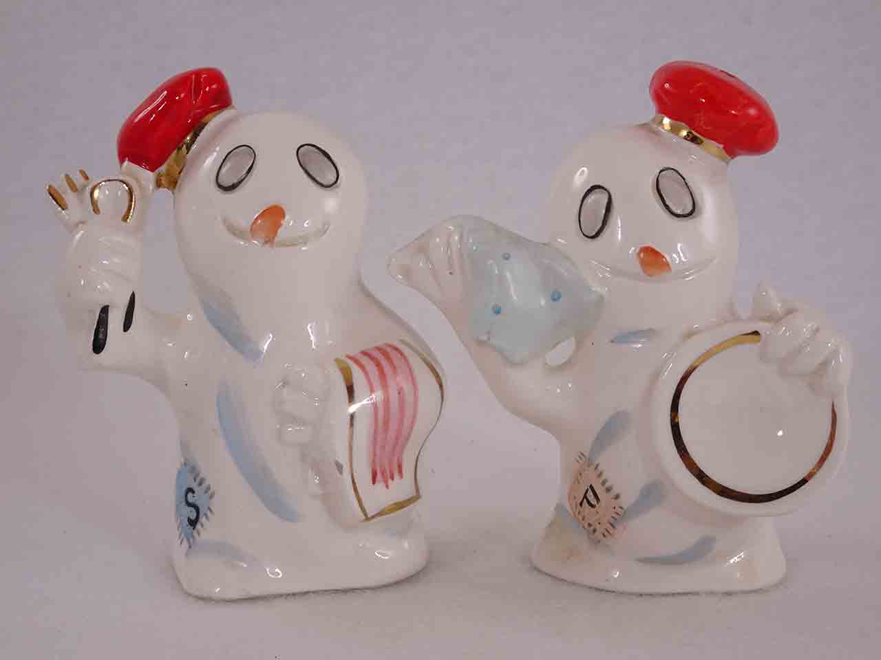 Halloween vintage Japan ghosts in kitchen salt and pepper shakers