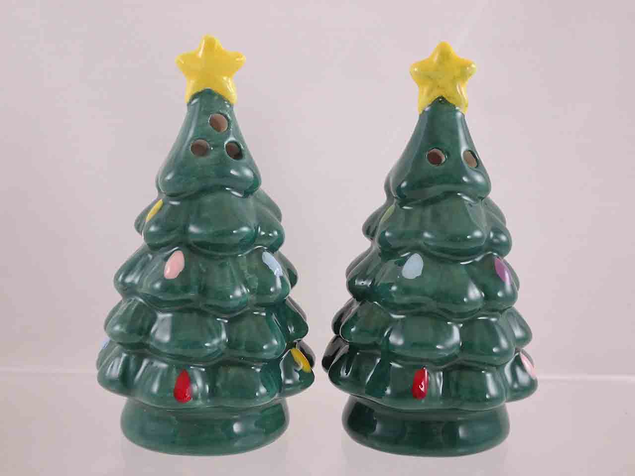 Holiday trees salt and pepper shakers - Christmas
