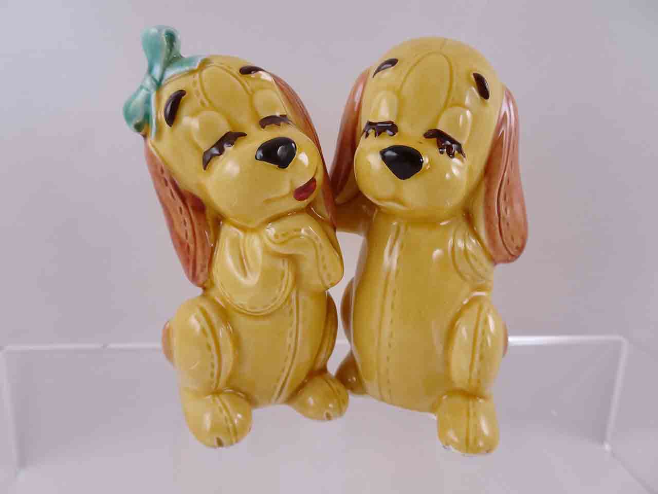 Animal Couples - Boy with Arm Around Girl salt and pepper shakers - dogs