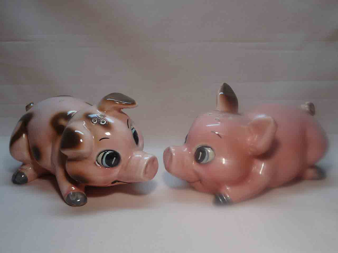 Kreiss animals salt and pepper shakers - large pigs