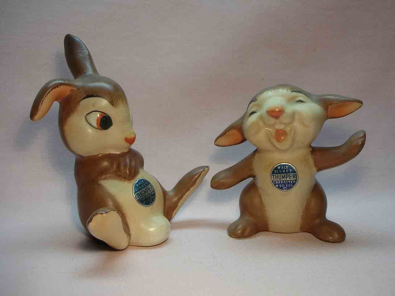 Goebel Thumper bunny rabbits from Bambi salt and pepper shakers