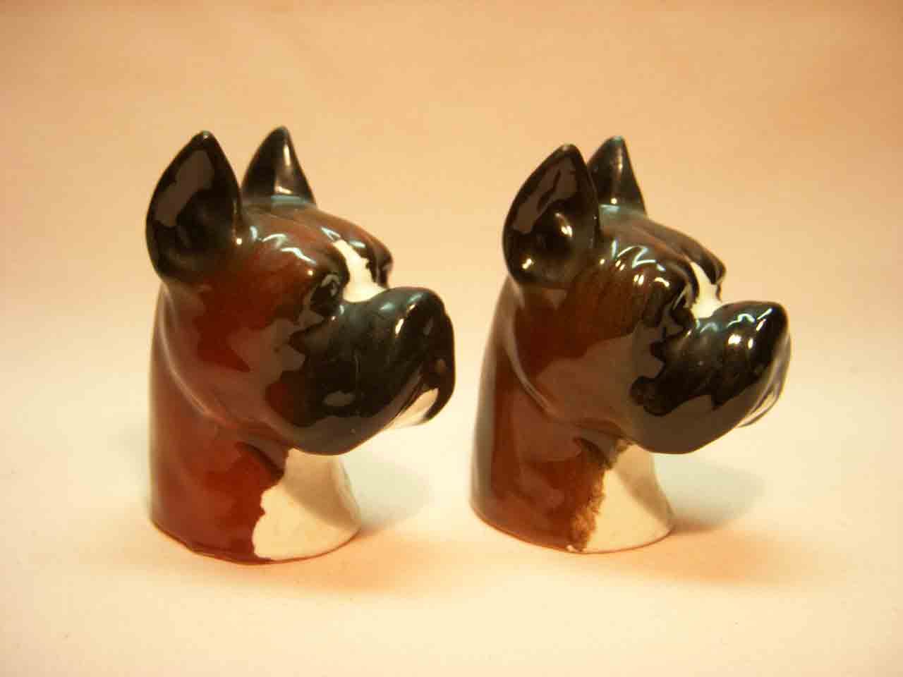 Japan realistic dog heads series of salt and pepper shakers - Boxers