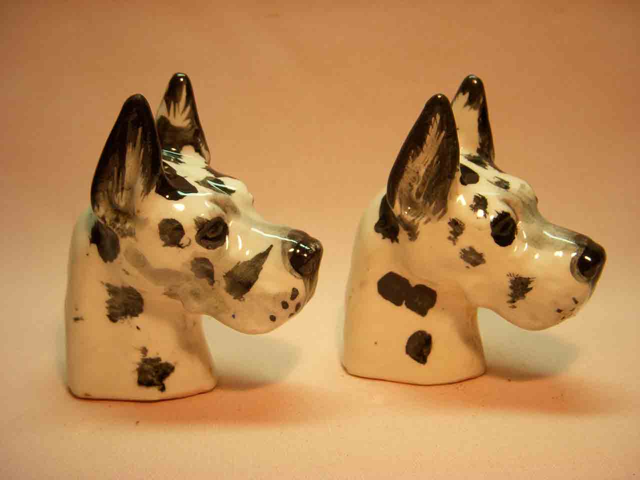 Japan realistic dog heads series of salt and pepper shakers - Great Danes