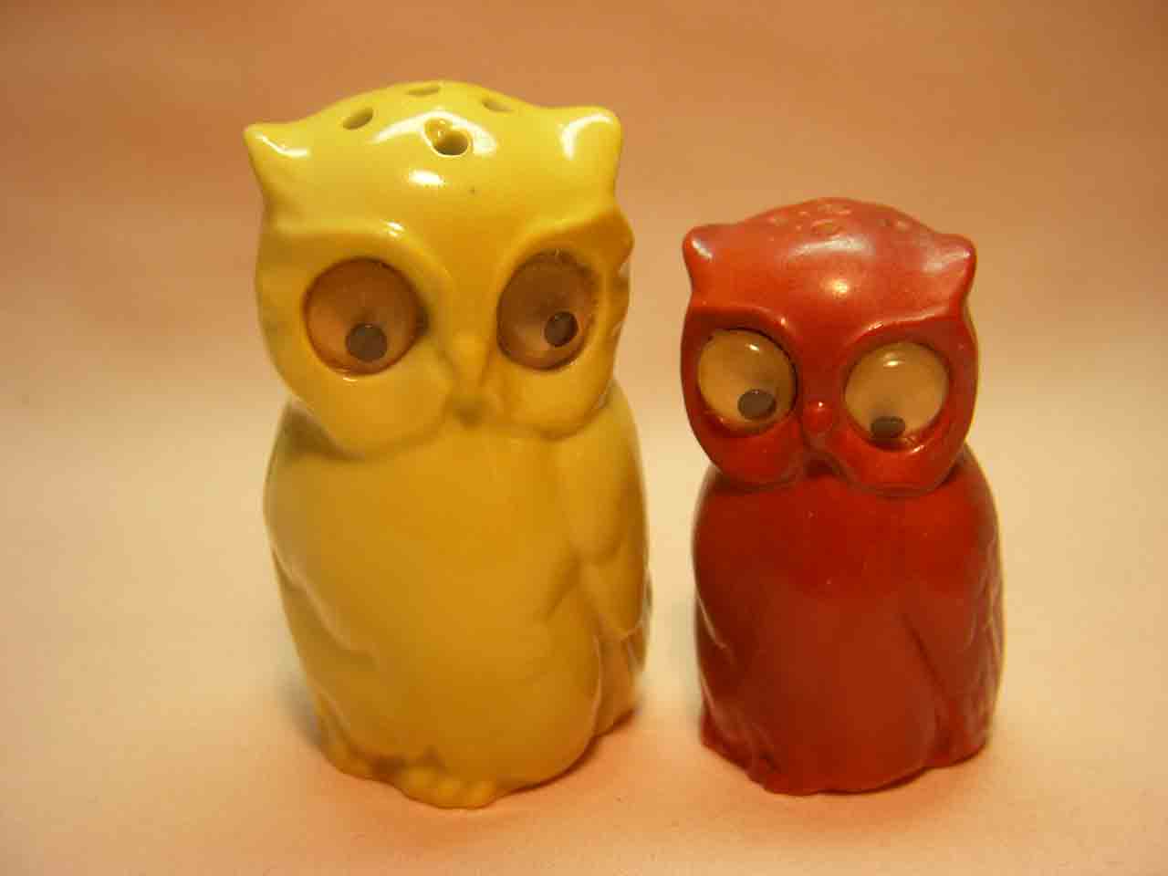 Germany google-eyed animal salt and pepper shakers - owls