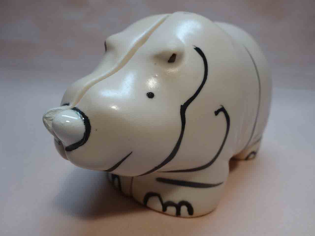 Two piece rhino salt and pepper shaker