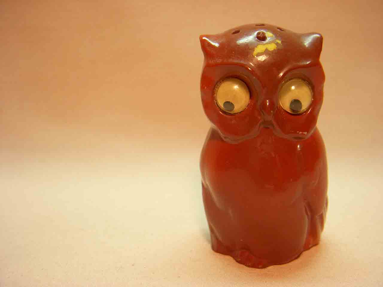 Germany google-eyed animal salt and pepper shakers - owl